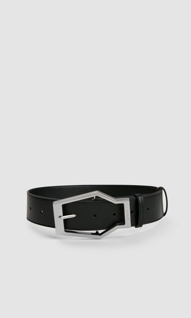 prev - Leather Belt - KAREL BELT MAXI - BLACK