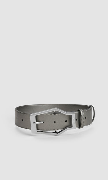prev - Leather Belt - KAREL BELT MAXI - CHROME