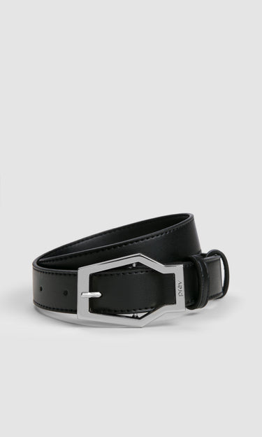 prev - Leather Belt - KAREL BELT MIDI - BLACK