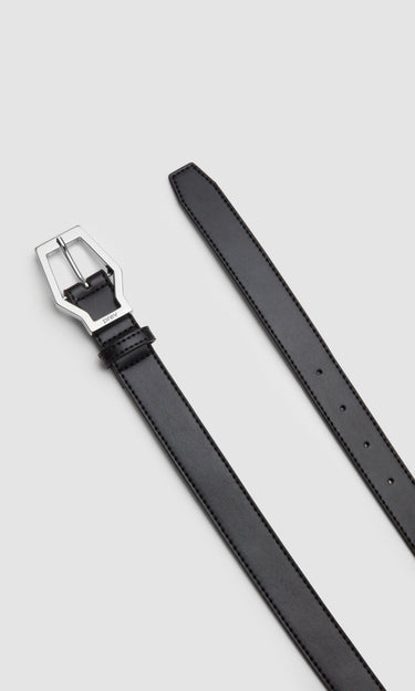 prev - Leather Belt - KAREL BELT MIDI - BLACK