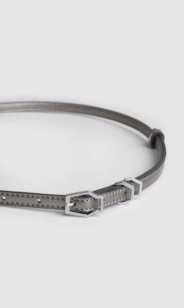 prev - Leather Belt - KAREL BELT MINI - CHROME