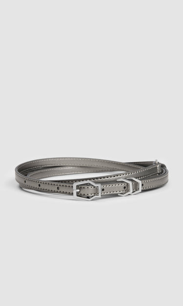 prev - Leather Belt - KAREL BELT MINI - CHROME
