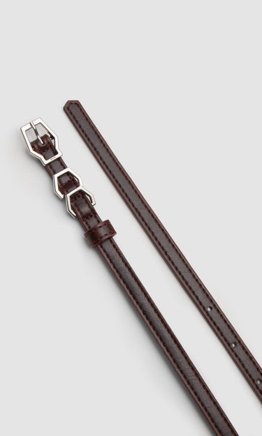 prev - Leather Belt - KAREL BELT MINI - SIENNA
