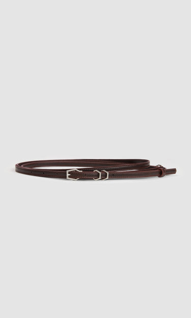 prev - Leather Belt - KAREL BELT MINI - SIENNA