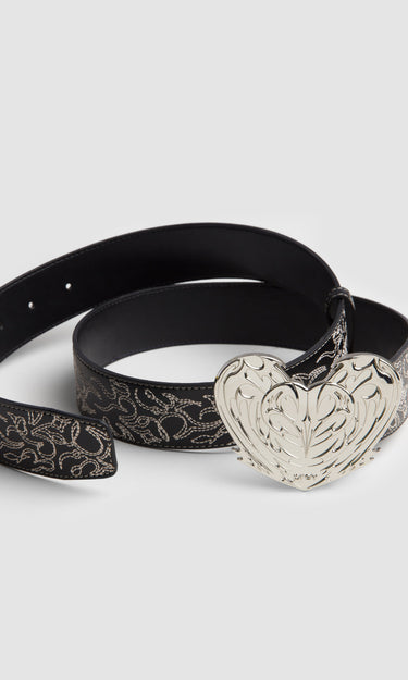 prev - Leather Belt - REGAN BELT - BLACK