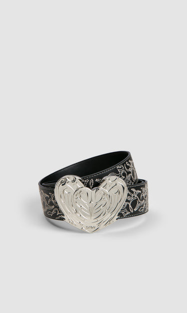 prev - Leather Belt - REGAN BELT - BLACK