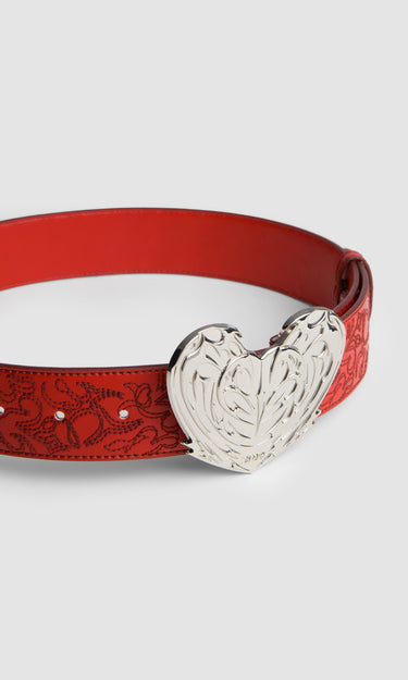 prev - Leather Belt - REGAN BELT - CHERRY