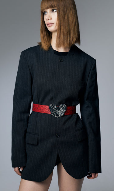 prev - Leather Belt - REGAN BELT - CHERRY