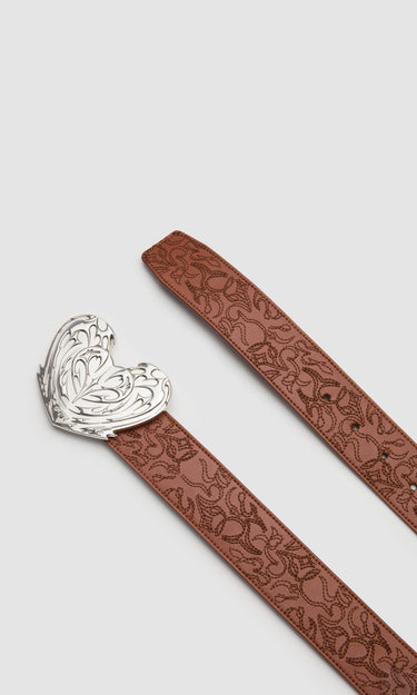 prev - Leather Belt - REGAN BELT - CHESTNUT