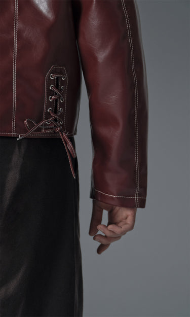 prev - Leather Jacket - ROBIN - BORDEAUX