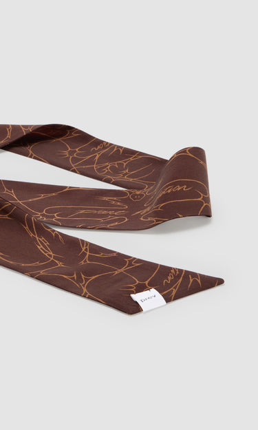 SELF-CARE TINY SCARF - TOFFEE
