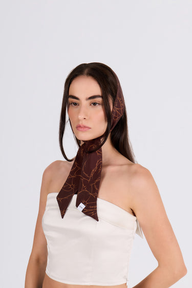 SELF-CARE TINY SCARF - TOFFEE