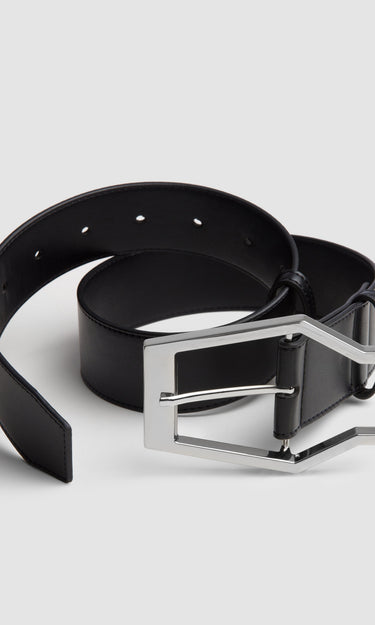 prev - Leather Belt - KAREL BELT MAXI - BLACK
