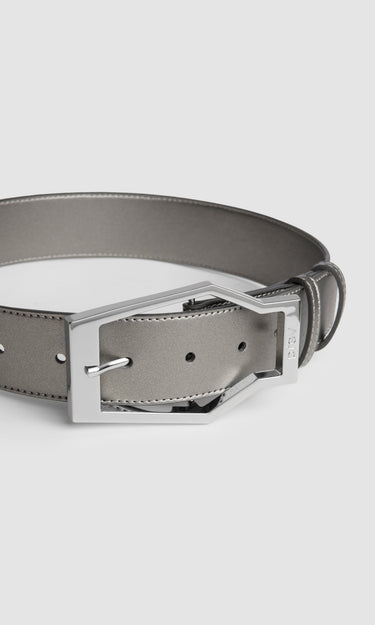prev - Leather Belt - KAREL BELT MAXI - CHROME