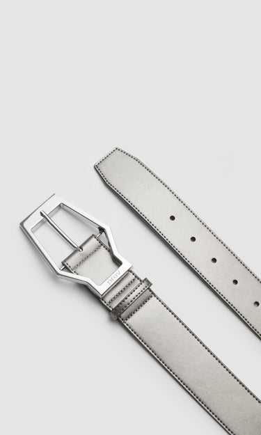 prev - Leather Belt - KAREL BELT MAXI - CHROME