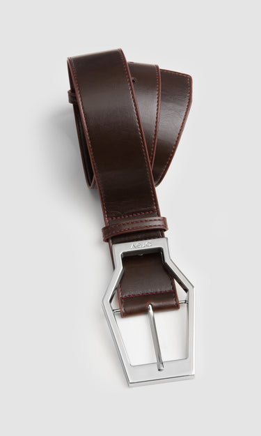 prev - Leather Belt - KAREL BELT MAXI - SIENNA