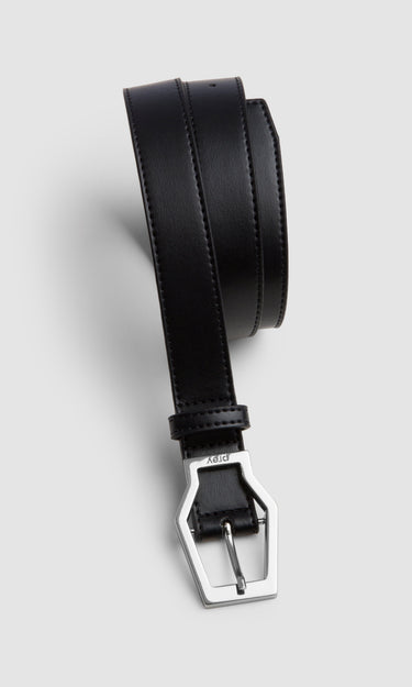 prev - Leather Belt - KAREL BELT MIDI - BLACK