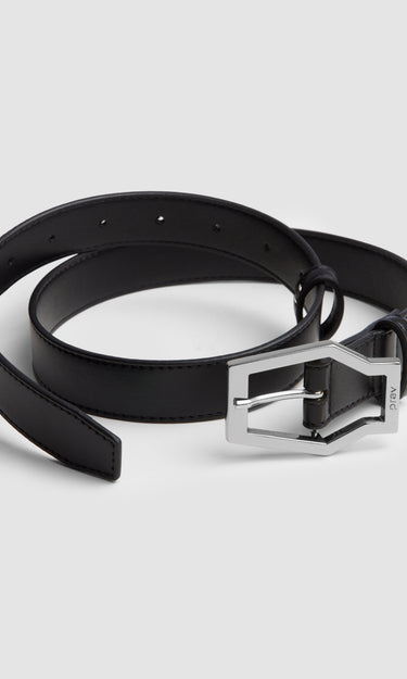 prev - Leather Belt - KAREL BELT MIDI - BLACK