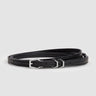prev - Leather Belt - KAREL BELT MINI - BLACK
