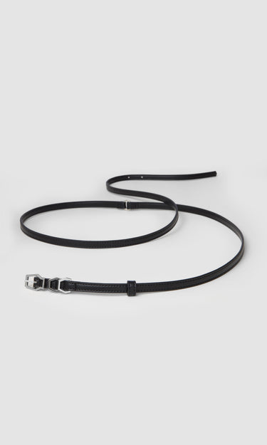 prev - Leather Belt - KAREL BELT MINI - BLACK