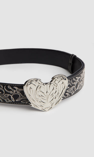 prev - Leather Belt - REGAN BELT - BLACK