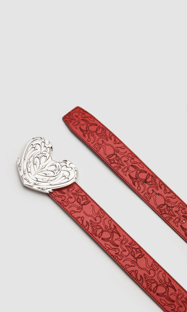 prev - Leather Belt - REGAN BELT - CHERRY