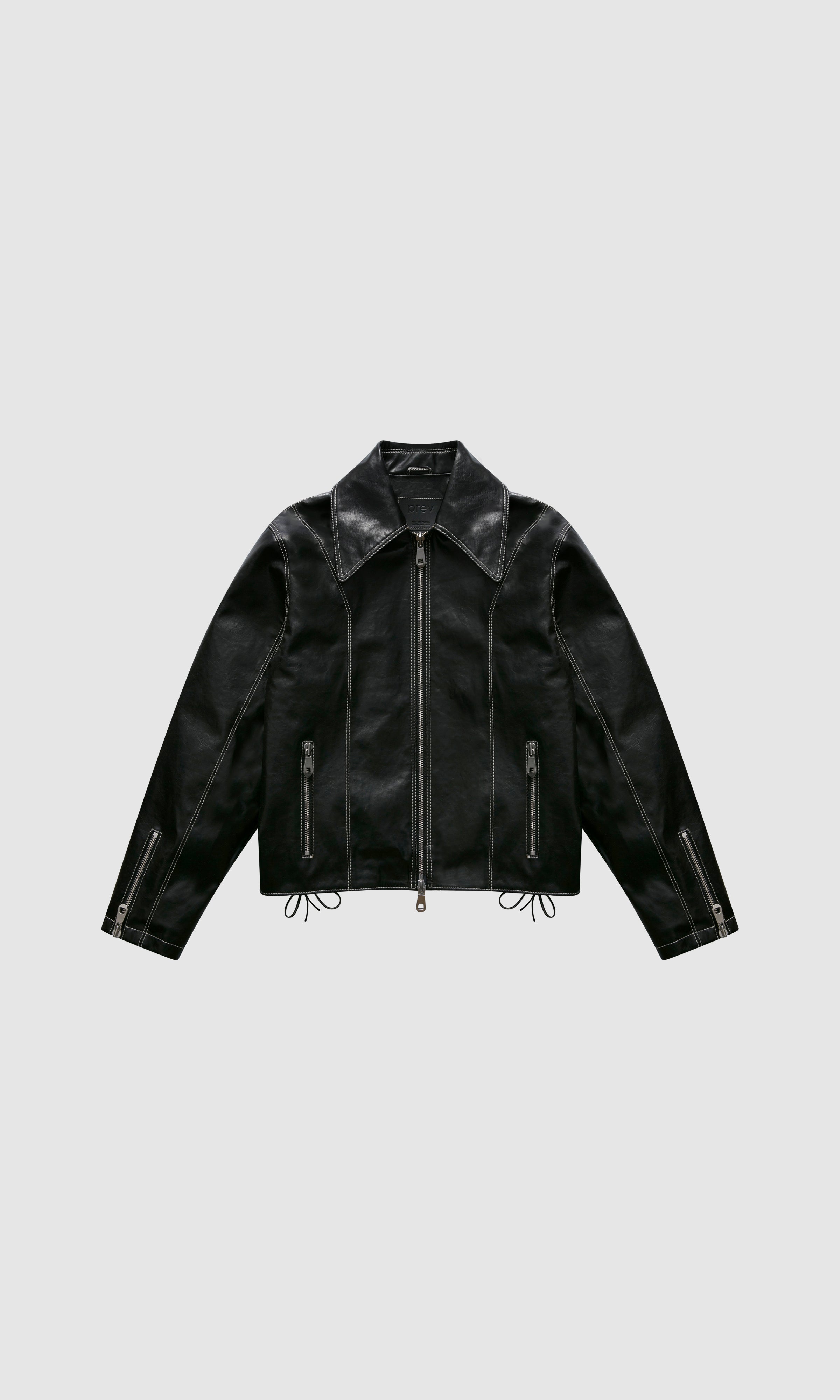 prev - Leather Jacket - ROBIN - BLACK