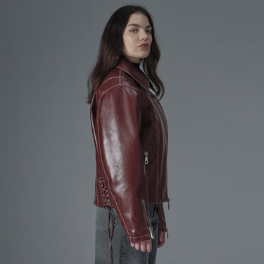 prev - Leather Jacket - ROBIN - BORDEAUX