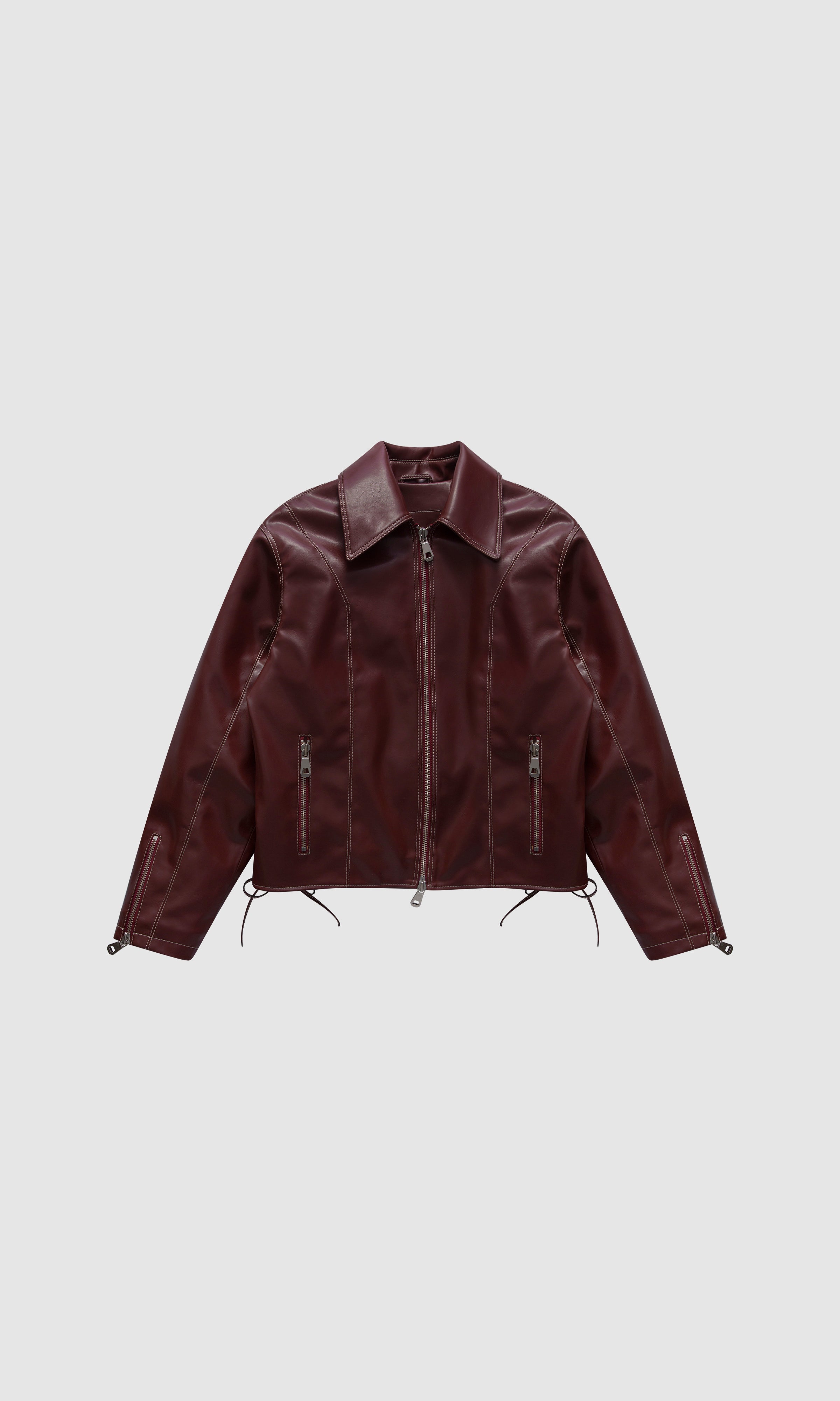 prev - Leather Jacket - ROBIN - BORDEAUX