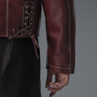 prev - Leather Jacket - ROBIN - BORDEAUX