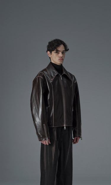 prev - Leather Jacket - ROBIN - SIENNA